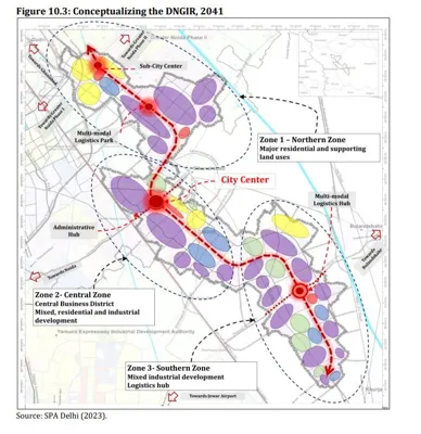 New Noida DNGIR Master Plan 2041 conceptual development zones